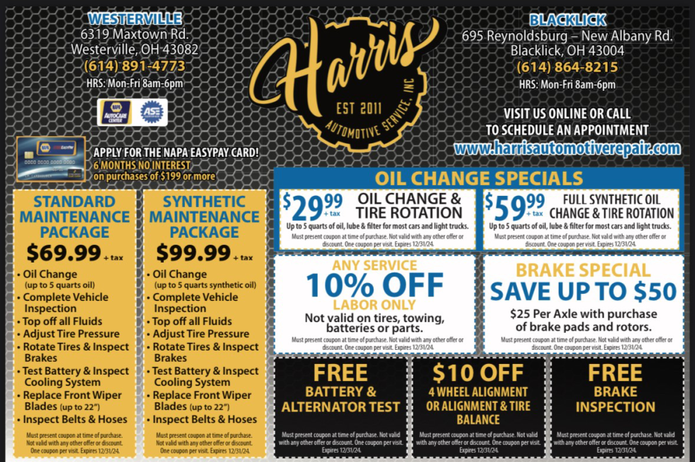 Coupons Harris Automotive